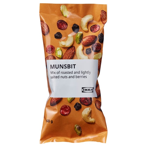 MUNSBIT mix nuts and berries snack bag by IKEA.