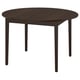 NÄSINGE round dining table, brown, wood veneer, four legs, classic farmhouse design.