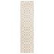 NATTÅG rug, beige, rectangular, with small chequered pattern.
