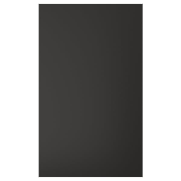 Black NICKEBO cabinet front, square, simple style, recycled materials.
