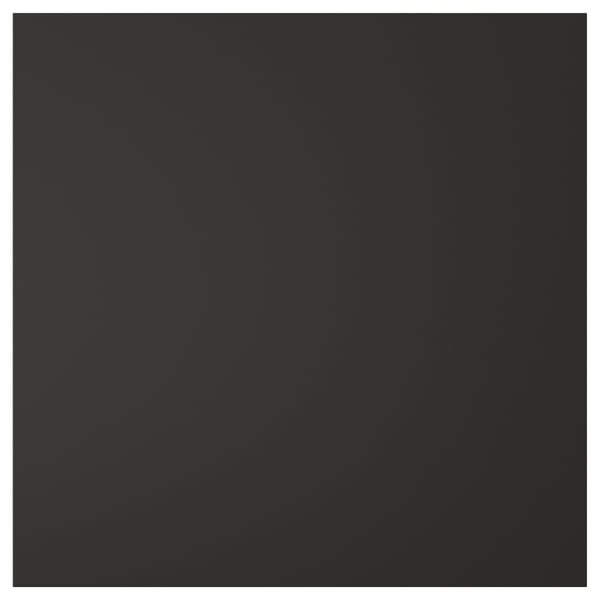 NICKEBO black cabinet front, square, sleek design, recycled materials.