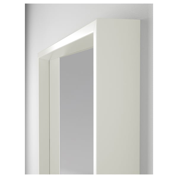 Elegant NISSEDAL mirror with sleek white frame, perfectly designed for hallways or bathrooms.