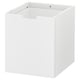 White NORDLI square drawer unit, clean modern design, smooth edges, empty, no top panel.