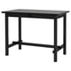 Black NORDVIKEN bar table, sleek design, single drawer, sturdy legs, rectangular top.