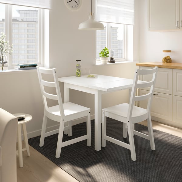 Compact NORDVIKEN drop-leaf table & chairs for kitchen corner.