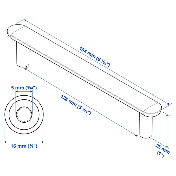 Illustration with measurements for the product: NYDALA.