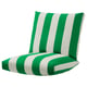 ÖNNESTAD green & white striped cushion set, rectangular shaped, soft with polyurethane foam, designed by charlotte rude & hjördis olsson-une.