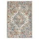 ONSEVIG rug: cream, blue, orange; intricate, vintage pattern; rectangular; durable & stain-resistant.
