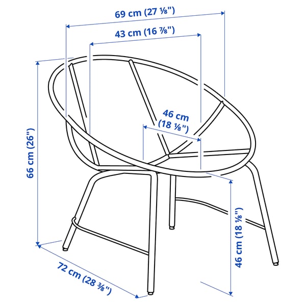 Illustration with measurements for the product: ORRESLÄTT.