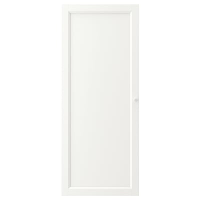 A white OXBERG door, simple in design, with a smooth rectangular panel and plain edges.