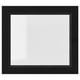 Black-framed glass panel, OXBERG design, fits billy bookcase, dust protection.