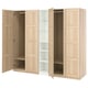 IKEA PAX wardrobe - light oak, 3 sections, textured doors
