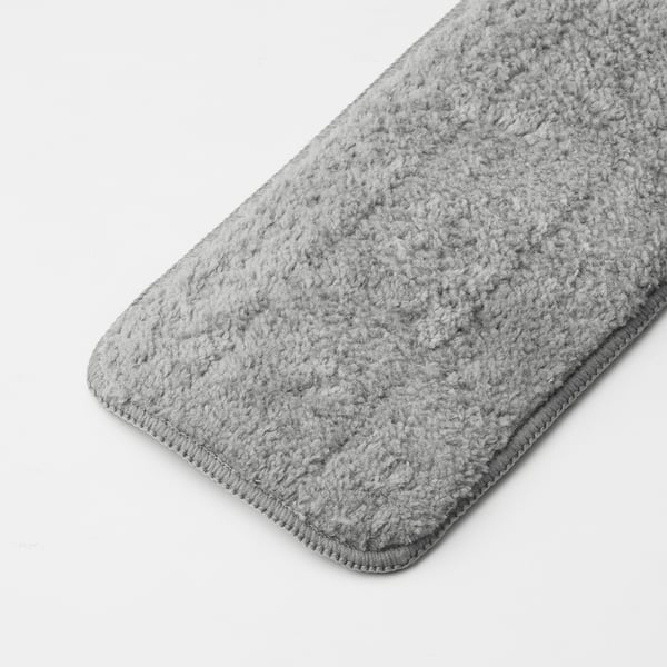 Grey microfiber cleaning cloth, textured, high absorption for effective cleaning.