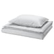 Light grey PILTANDVINGE bedding set, smooth fabric, rectangular shape, simple elegant design.