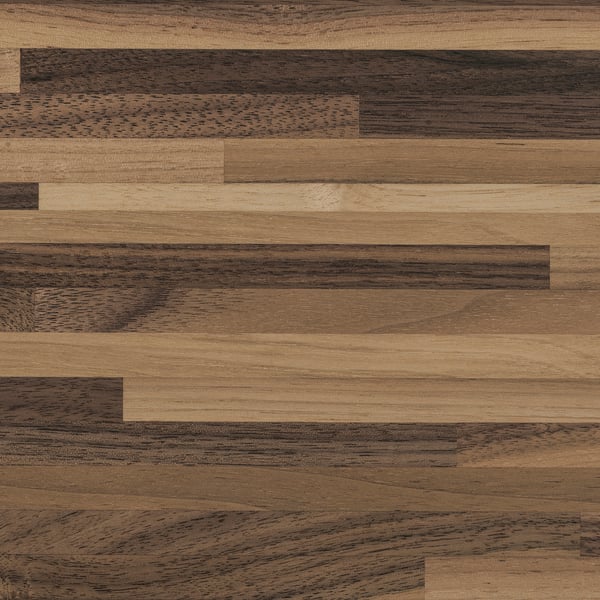Close-up of a high-quality wood worktop, showcasing its rich grain patterns and sleek, oil-finished surface.