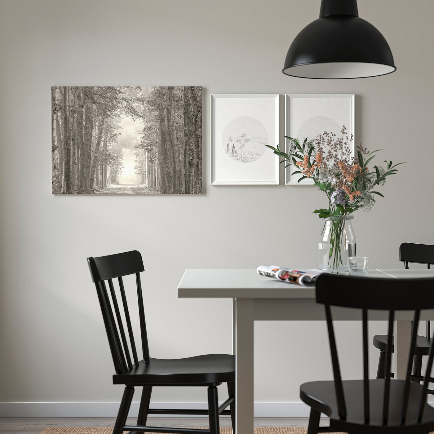 PJÄTTERYD picture, forest road, 70x50 cm - IKEA Estonia