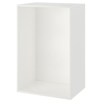 A white ikea PLATSA storage unit in a rectangular shape with a minimalist, modern design. It is made of fibreboard and has a plain, smooth finish.