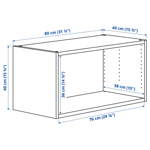 Illustration with measurements for the product: PLATSA.
