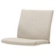 A POÄNG chair cushion in beige, featuring a sleek, modern design with beige fabric, plush comfort, and a rectangular shape.