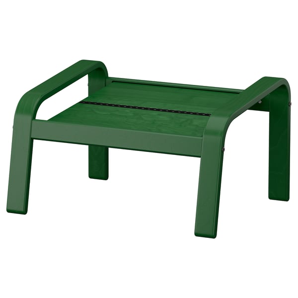 POÄNG Footstool frame, dark green