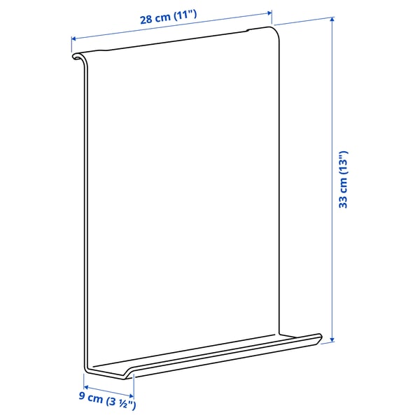 Illustration with measurements for the product: RELATERA.