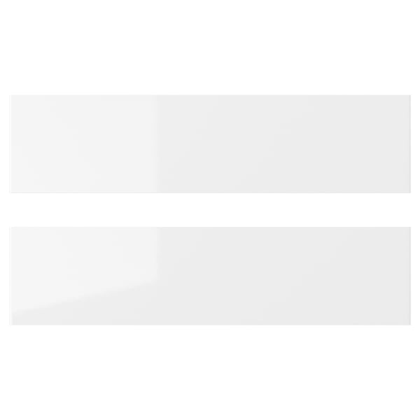 RINGHULT white kitchen drawer, glossy finish, rectangular shape, durable plastic & fibreboard.