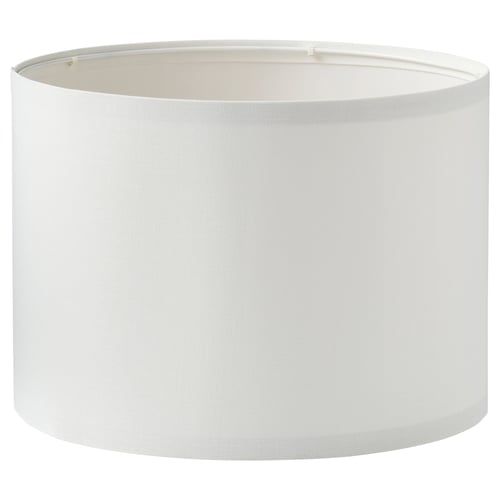 White cylindrical lampshade, made of pet plastic and steel, simple and modern design.