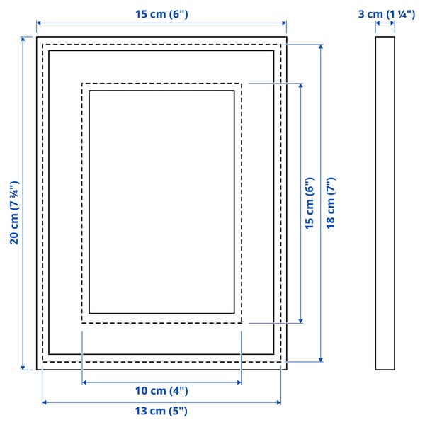 Illustration with measurements for the product: RÖDALM.