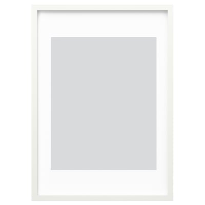 White RÖDALM picture frame, minimalist design, rectangular shape, with front protection.