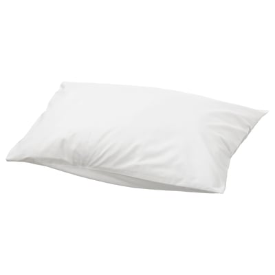 RÖNNVECKMAL pillowcase, white, cotton, rectangular, crisp.