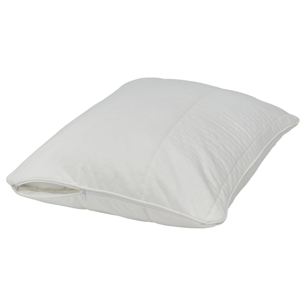 White ROSENVIAL pillow protector, rectangular, quilted design, recycled materials.