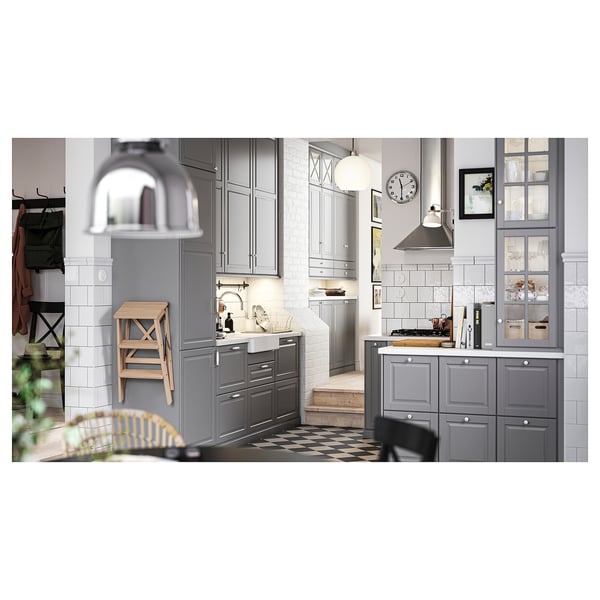 SÄLJAN Worktop, white/light grey stone effect/laminate, 186x3.8 cm