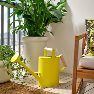 SALLADSKÅL Watering can, in/outdoor/yellow, 9 l