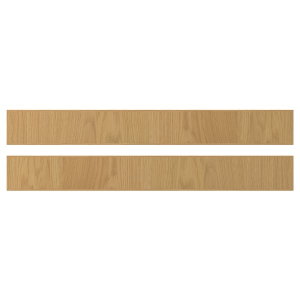 Light-colored wooden strips, oak veneer, straight edges.