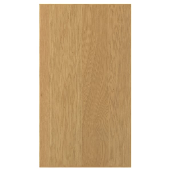 Shows SINARP wooden door, light brown, oak veneer, rectangular with modern design.