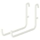 White SKÅDIS hooks, l-shaped, steel with powder coating.