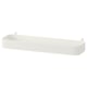 White SKÅDIS wall shelf, rectangular, minimalist design, steel base, epoxy finish.