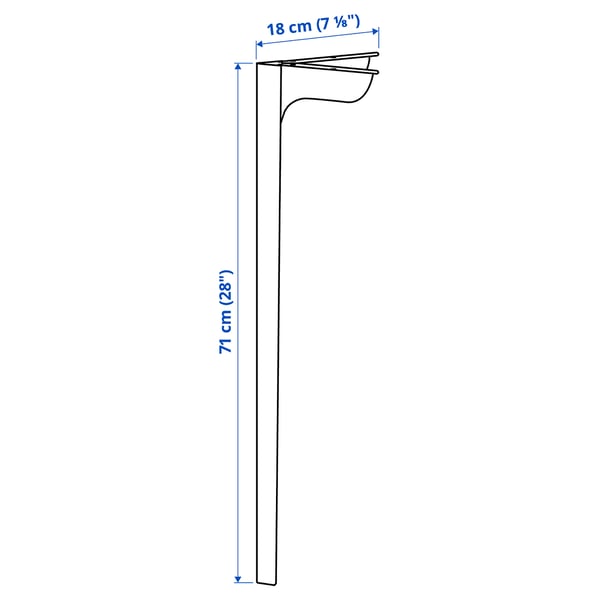 SKÅLSTA Table leg, straight light grey-beige
