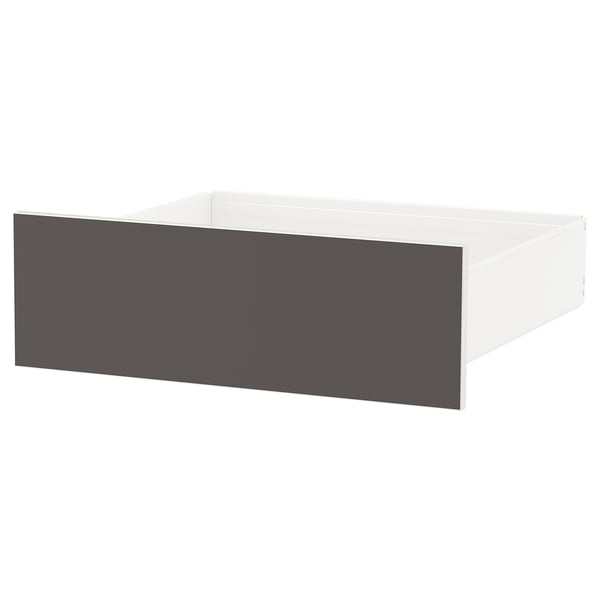 A SKATVAL drawer in black and white, with a rectangular shape and simple design.