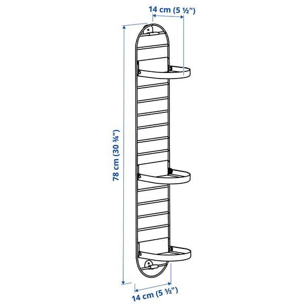 Illustration with measurements for the product: SKUGGRÖNA.