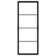 Black SKYTTA sliding door frame with four pane slots.
