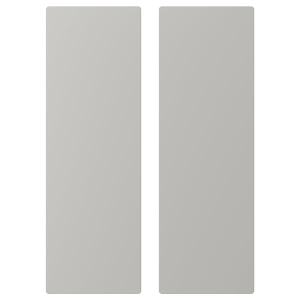 Two light grey, rectangular, slightly rounded-edge panels, one slightly offset from the other.