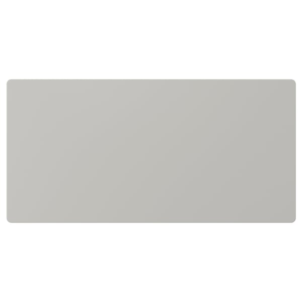 A plain, rectangular storage box, styled in minimalist design, with a smooth grey finish. Made of fibreboard.