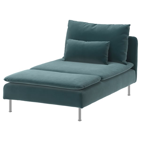 SÖDERHAMN Chaise longue, Alhamn dark grey-blue