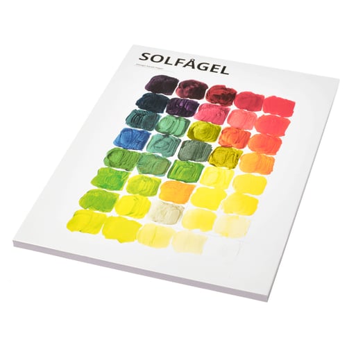 SOLFÅGEL art pad 16 textured sheets in varied colours, ideal for painting and drawing practise.