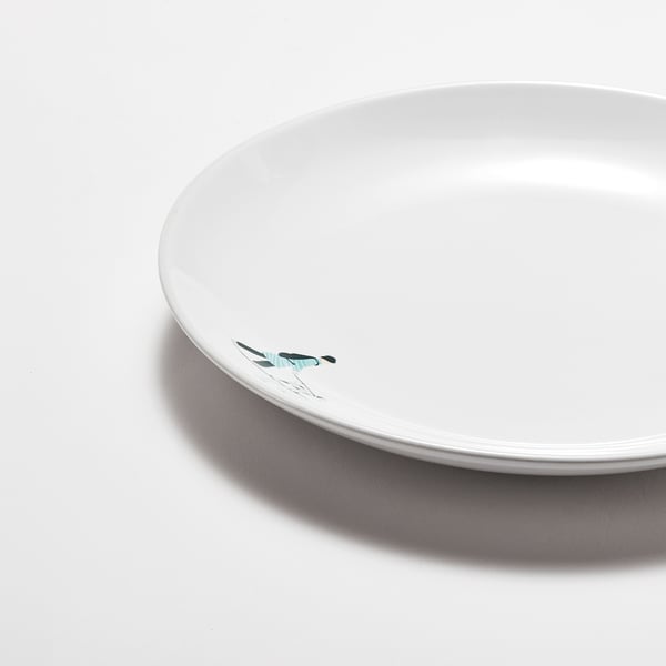 SPJUTLILJA Side plate, patterned, 20 cm