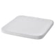 STAGGSTARR white cushion, simple, zippered cover, comfort foam, square shape.
