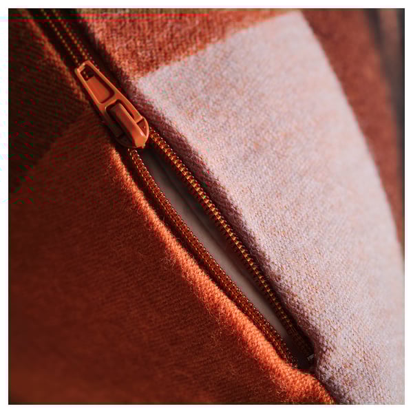 STOCKHOLM 2025 Cushion cover, brown-red/bright pink, 40x58 cm