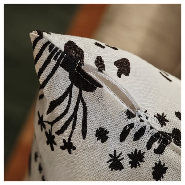 STOCKHOLM 2025 Cushion cover, white/black, 50x50 cm