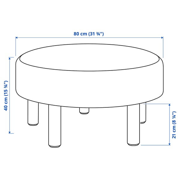 Illustration with measurements for the product: STOCKHOLM 2025.